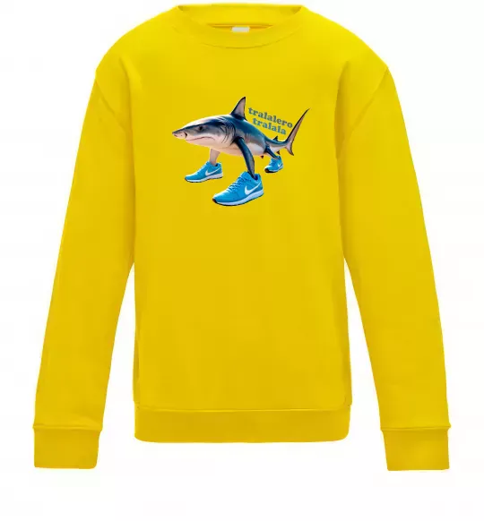 Детский Свитшот Tralalero tralala Солнечно желтый фото