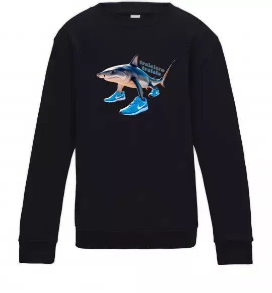 Детский Свитшот Tralalero tralala Черный фото