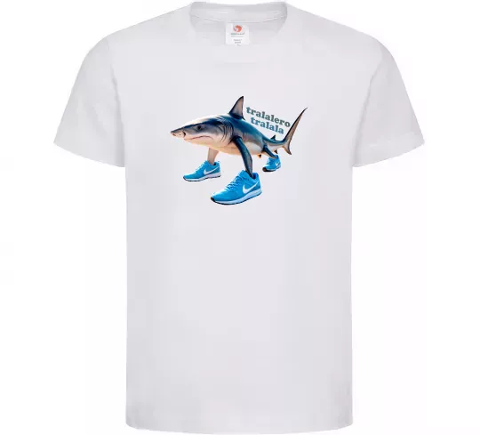 Дитяча футболка Tralalero tralala Білий фото