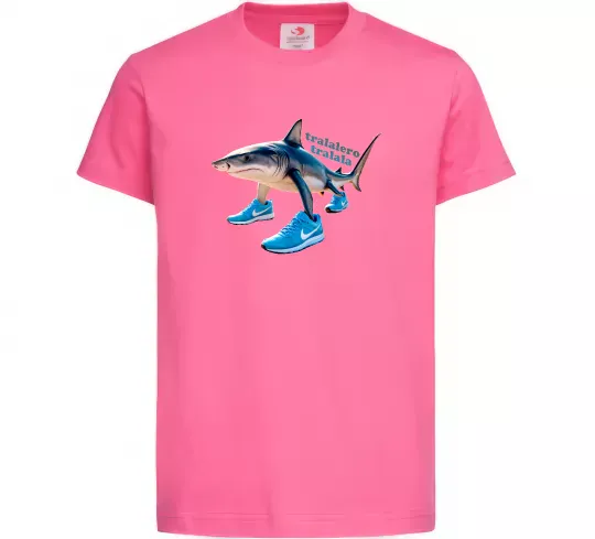 Дитяча футболка Tralalero tralala Яскраво-рожевий фото