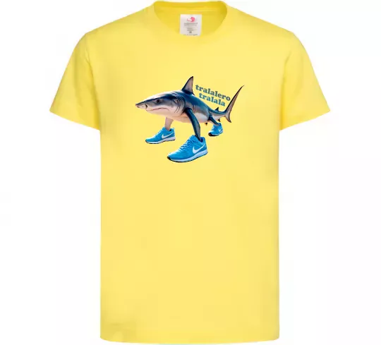 Дитяча футболка Tralalero tralala Лимонний фото