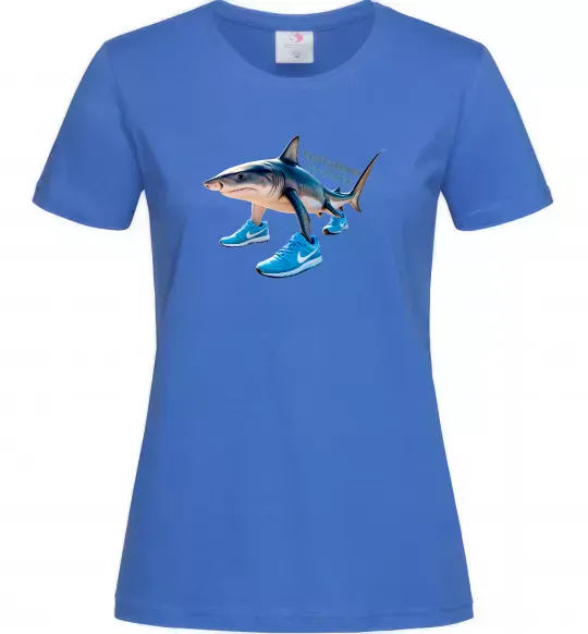 Женская футболка Tralalero tralala Ярко-синий фото