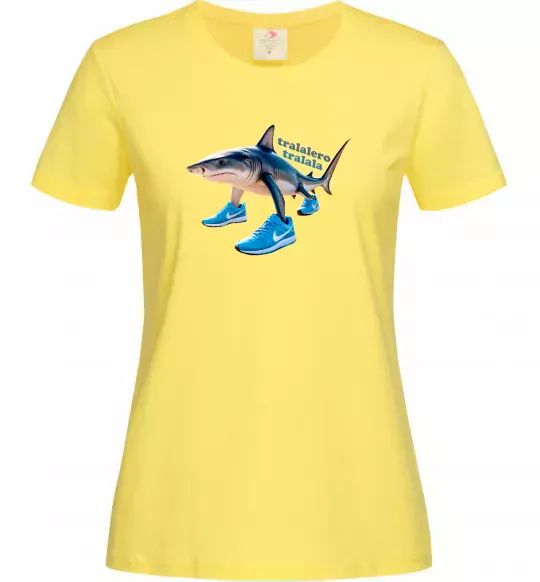 Женская футболка Tralalero tralala Лимонный фото