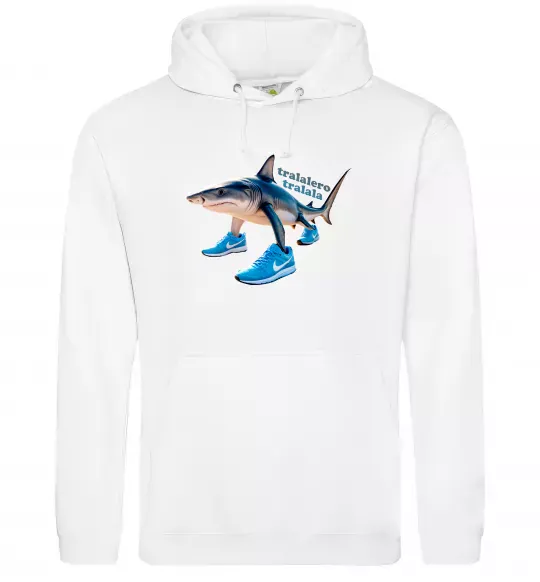 Женская толстовка (худи) Tralalero tralala Белый фото