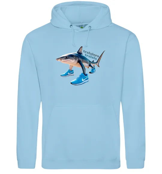 Жіноча толстовка (худі) Tralalero tralala Блакитний фото