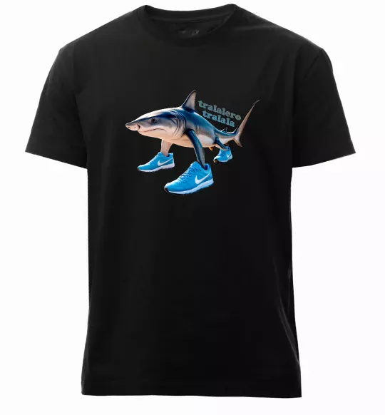 Чоловіча преміум футболка Tralalero tralala Чорний фото