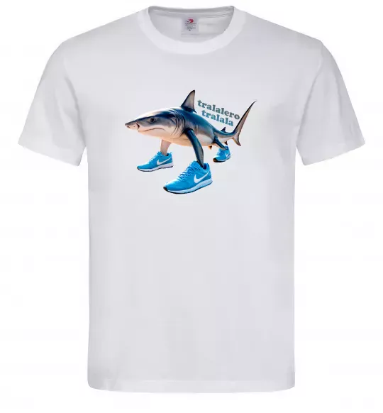 Чоловіча футболка Tralalero tralala Білий фото