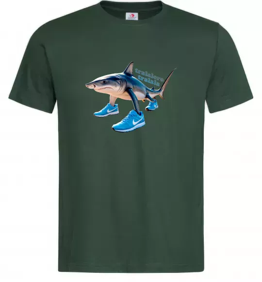 Чоловіча футболка Tralalero tralala Темно-зелений фото