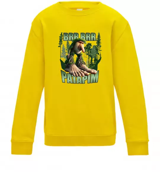 Детский Свитшот Brr brr patapim Солнечно желтый фото