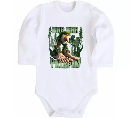 Детский боди Brr brr patapim Белый фото