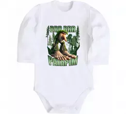 Детский боди Tung tung tung sahur Белый фото Детский боди Tung tung tung sahur Белый фото