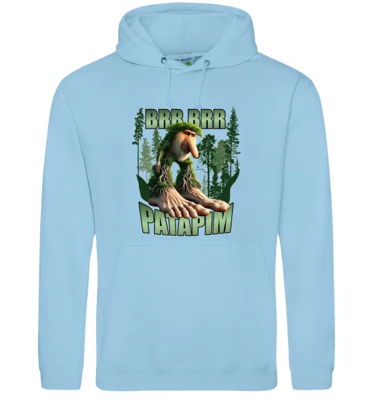 Мужская толстовка (худи) Brr brr patapim Голубой фото