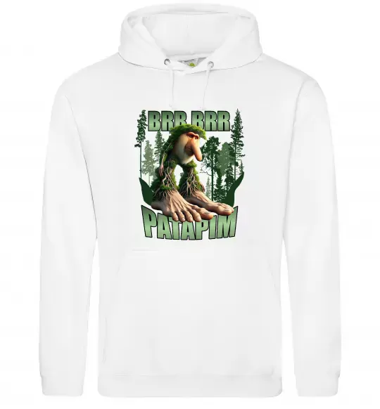 Женская толстовка (худи) Brr brr patapim Белый фото