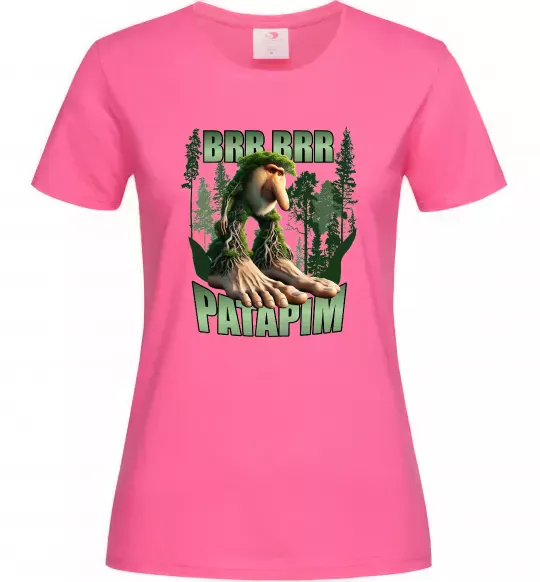 Женская футболка Brr brr patapim Ярко-розовый фото