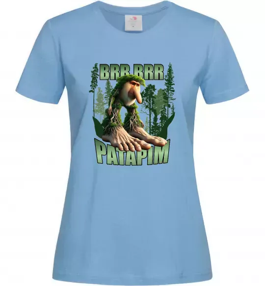Женская футболка Brr brr patapim Голубой фото