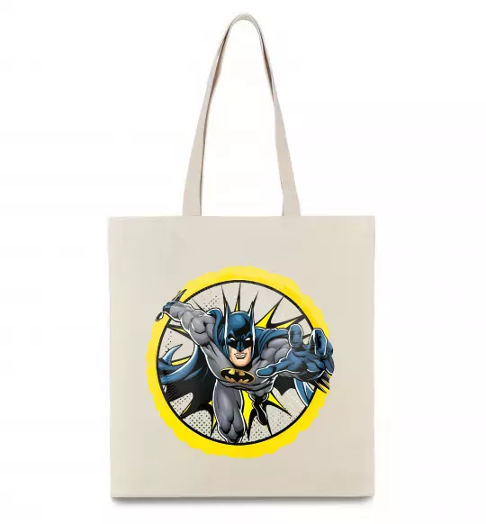 Еко-сумка Бетмен комікс Бежевий фото