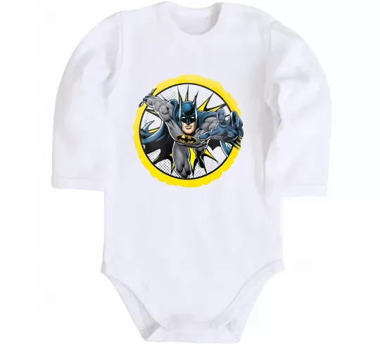 Дитячий бодік Бетмен комікс Білий фото