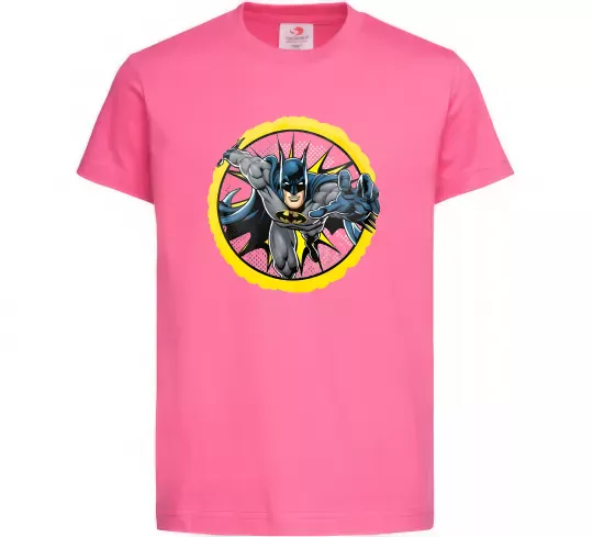 Дитяча футболка Бетмен комікс Яскраво-рожевий фото