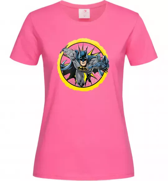 Женская футболка Бетмен комікс Ярко-розовый фото