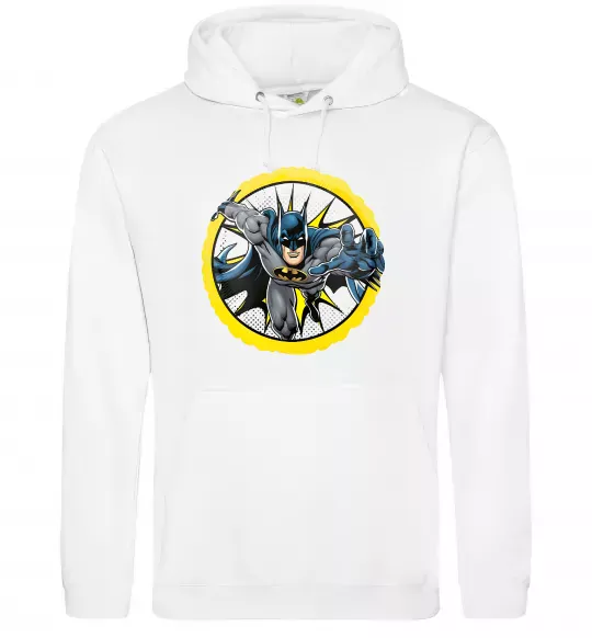 Чоловіча толстовка (худі) Бетмен комікс Білий фото