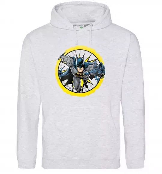 Чоловіча толстовка (худі) Бетмен комікс Сірий меланж фото