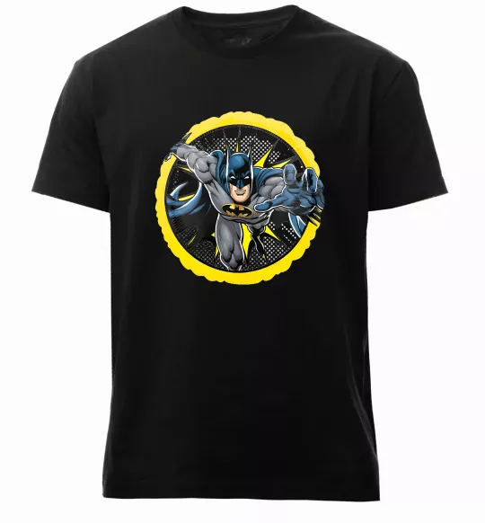 Мужская премиум футболка Бетмен комікс Черный фото