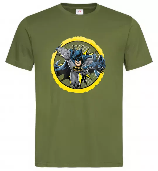 Мужская футболка Бетмен комікс Оливковый фото