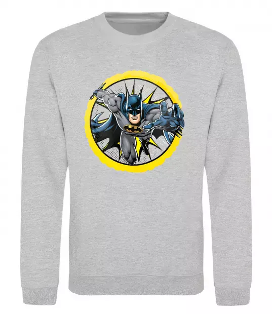 Світшот Бетмен комікс Сірий меланж фото