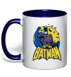 Чашка с цветной ручкой Batman летючі миші Глубокий темно-синий фото