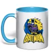 Чашка с цветной ручкой Batman летючі миші Голубой фото