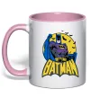 Чашка с цветной ручкой Batman летючі миші Нежно розовый фото