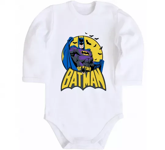 Дитячий бодік Batman летючі миші Білий фото