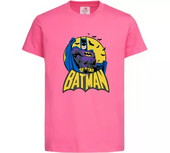 Детская футболка Batman летючі миші Ярко-розовый фото
