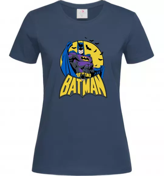 Женская футболка Batman летючі миші Темно-синий фото