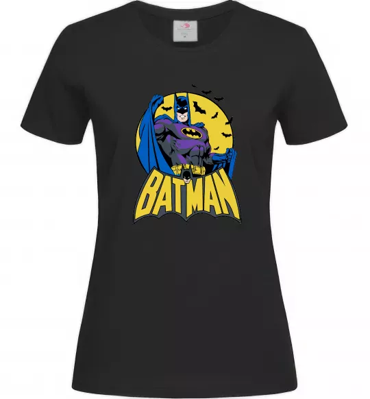 Женская футболка Batman летючі миші Черный фото