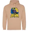 Мужская толстовка (худи) Batman летючі миші Песочный фото