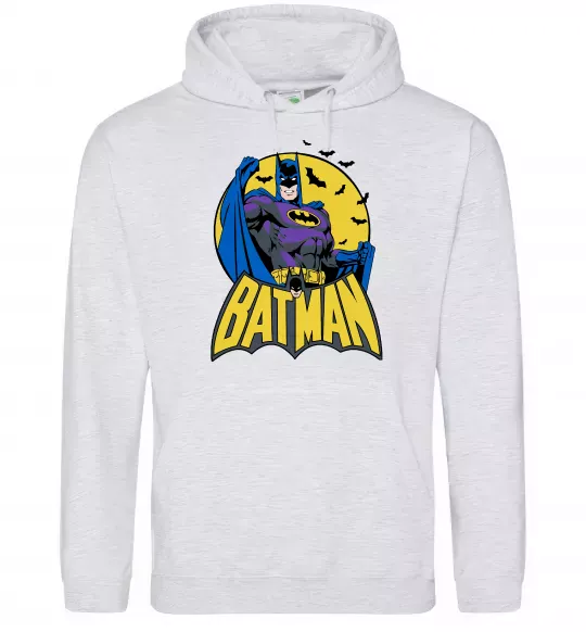 Жіноча толстовка (худі) Batman летючі миші Сірий меланж фото
