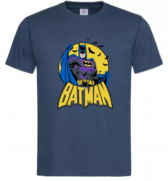 Чоловіча футболка Batman летючі миші Темно-синій фото