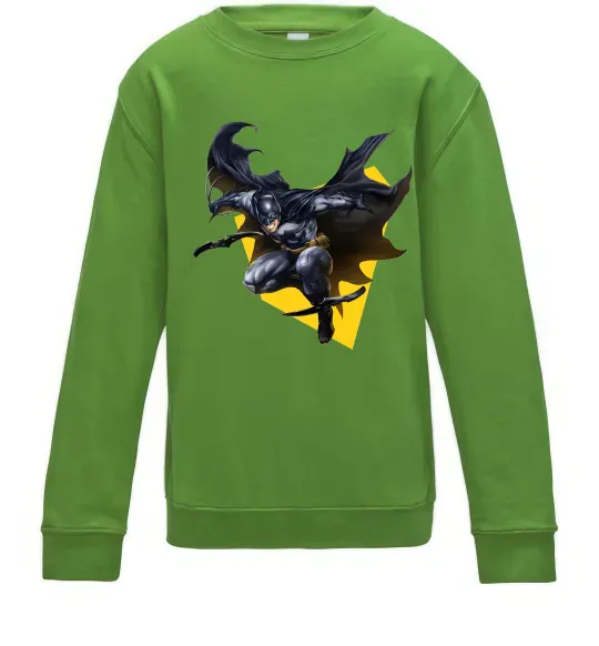 Дитячий світшот Бетмен в польоті Лаймовий фото