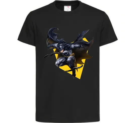 Дитяча футболка Бетмен в польоті Чорний фото