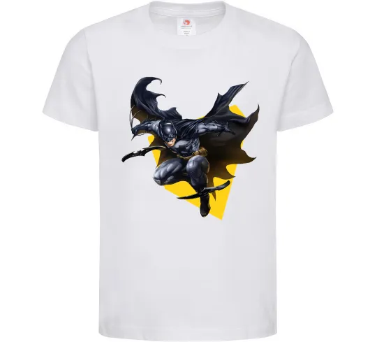 Дитяча футболка Бетмен в польоті Білий фото