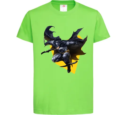 Дитяча футболка Бетмен в польоті Лаймовий фото
