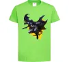 Дитяча футболка Бетмен в польоті Лаймовий фото