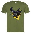 Мужская футболка Бетмен в польоті Оливковый фото