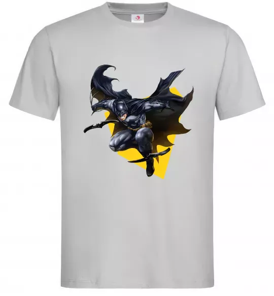 Мужская футболка Бетмен в польоті Серый фото