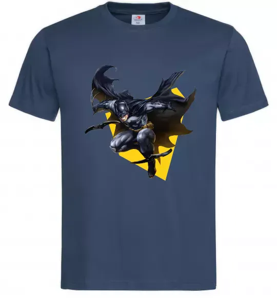 Мужская футболка Бетмен в польоті Темно-синий фото