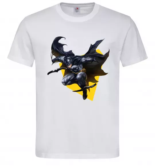 Мужская футболка Бетмен в польоті Белый фото