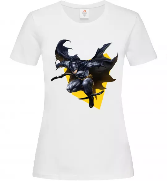 Женская футболка Бетмен в польоті Белый фото