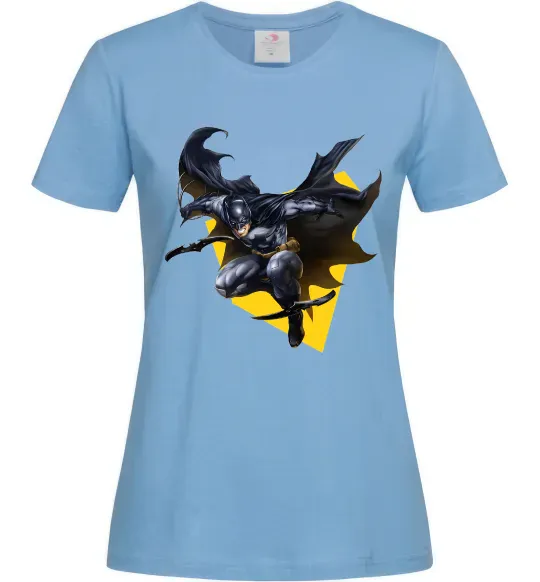 Женская футболка Бетмен в польоті Голубой фото