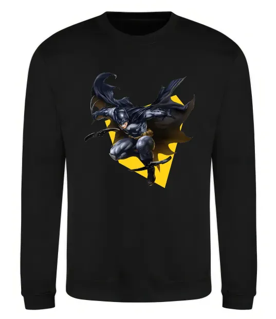 Свитшот Бетмен в польоті Черный фото